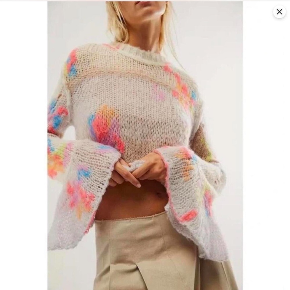 Free people sweater mandy mended